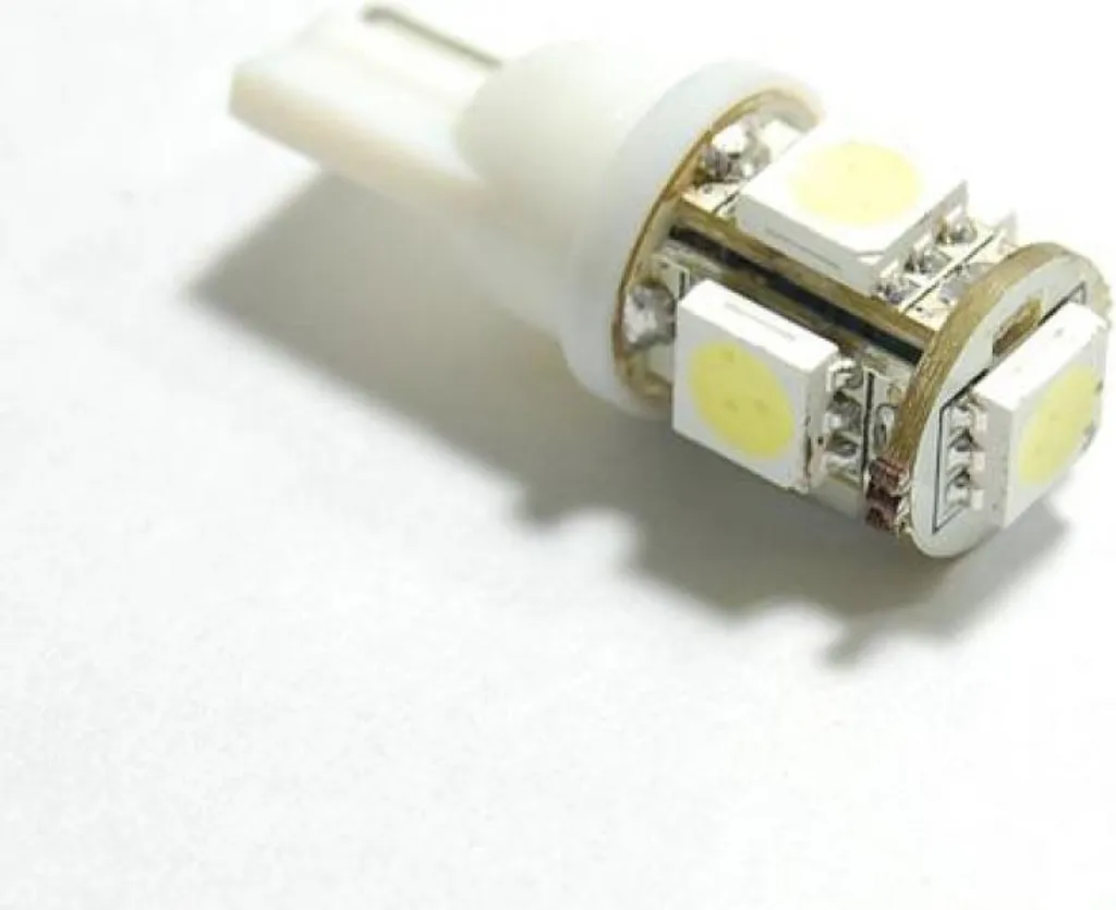 Ampoules LED T10 5 SMD W5W pour Veilleuses et Éclairage de Plaque 12V