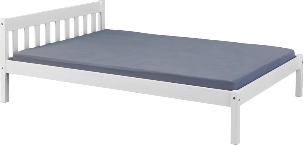 Inter Link Doppelbett VILMAR 140x200 Weiß Massivholz
