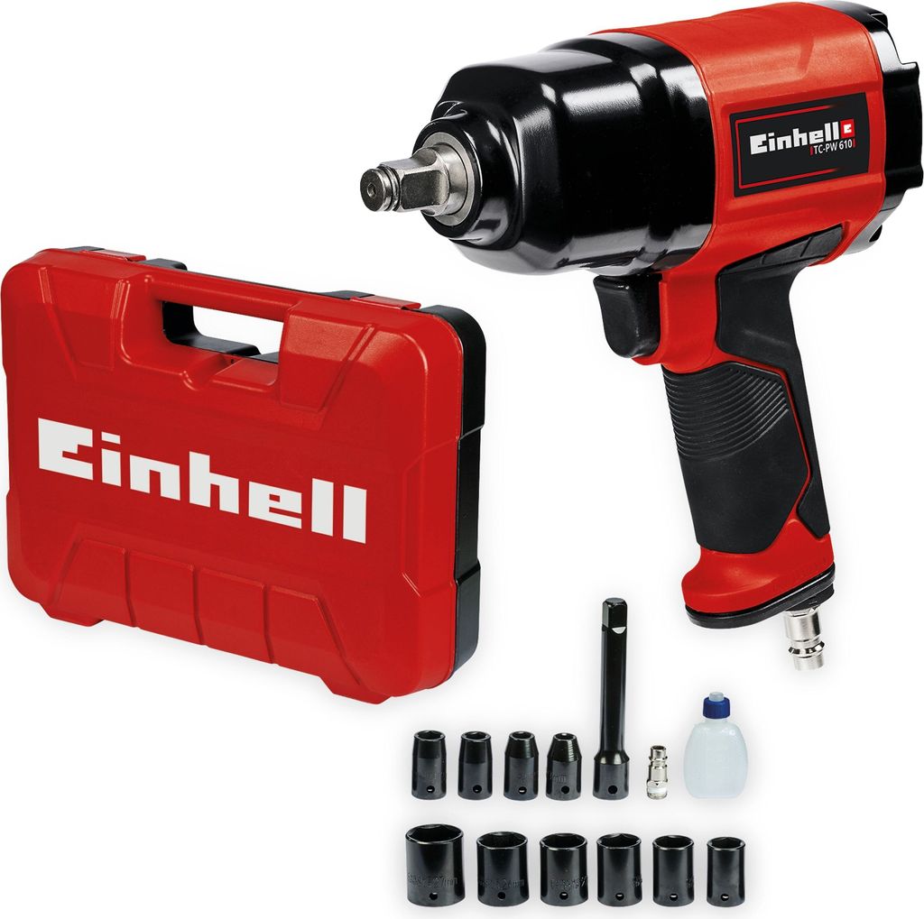 Einhell TC-PW 610 - Luft-Ratschenschlüssel - Schwarz - Rot Produktbild 