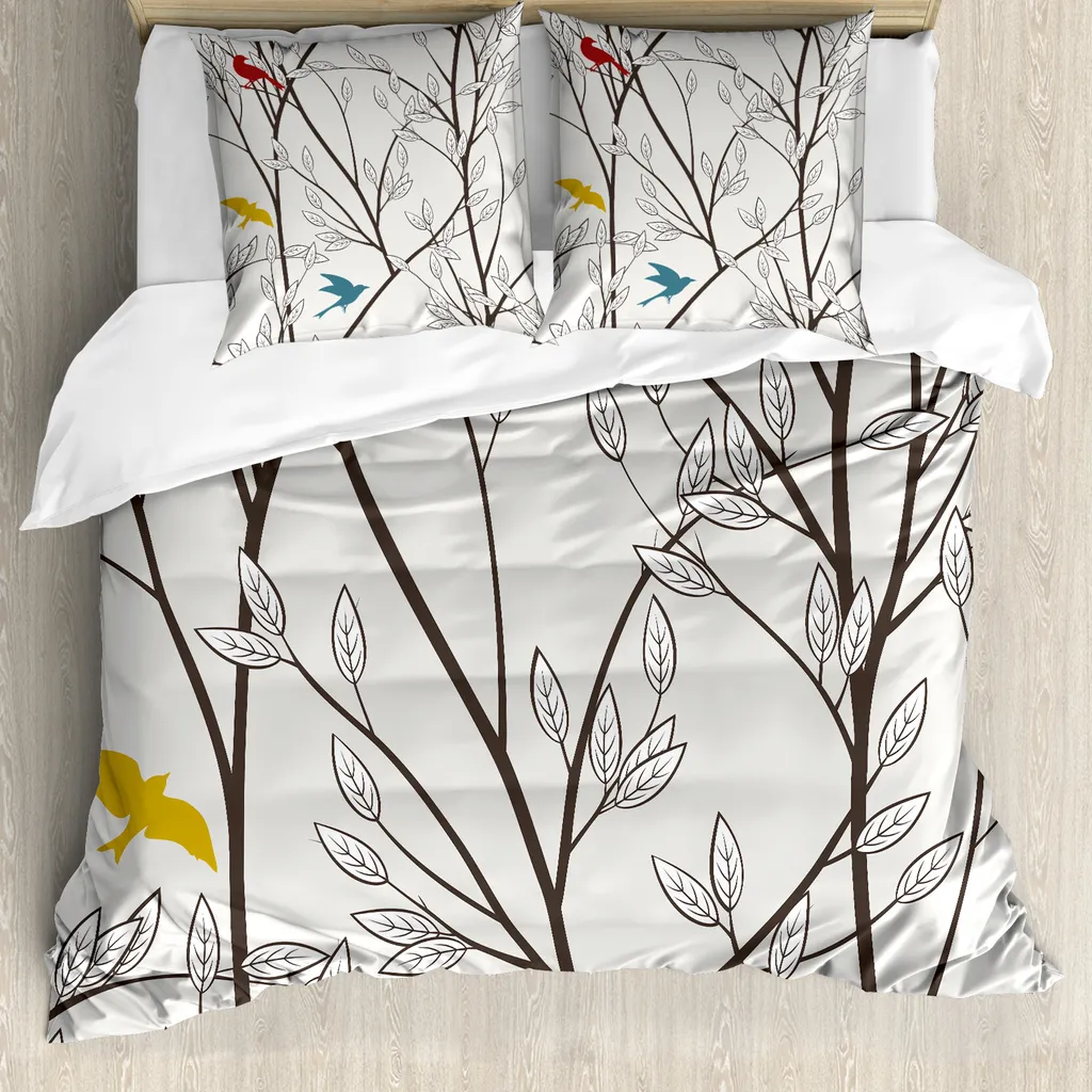 Copripiumino ABAKUHAUS Wildlife Senape - Design 200x200 Antiacaro