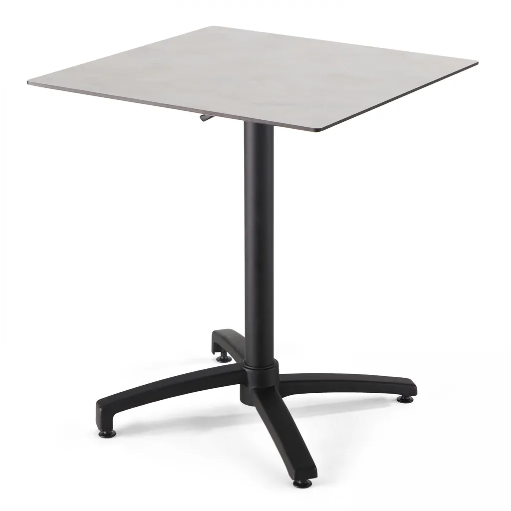 Table Ronde Jardin Beton Gris Clair 60cm Inclinable Opéra Oviala - 2