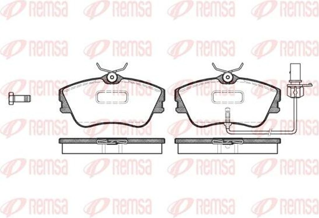 REMSA 0480.21 Bremsbelagsatz, Scheibenbremse OE 7D0695151B kompatibel mit Transporter IV