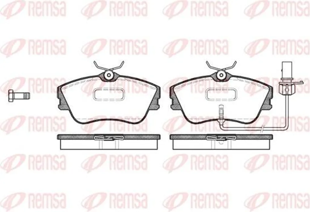 Plaquettes de Frein Avant pour Volkswagen Transporter IV Remsa 0480.21