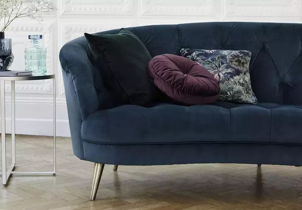 Chesterfield Sofa Couch Polster Stoff Leder Couchen Polster Garnitur 3 Sitzers