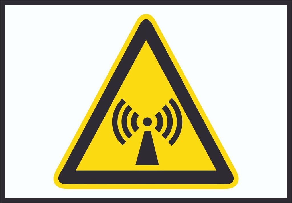 Achtung Nicht ionisierende Strahlung Symbol A2 Rückseite selbstklebend Schild