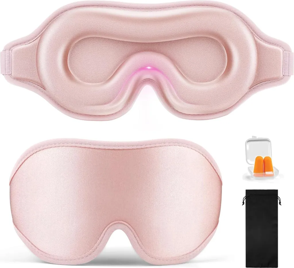 Masque de nuit 3D Rose à mémoire de forme pour un blocage lumineux 100%