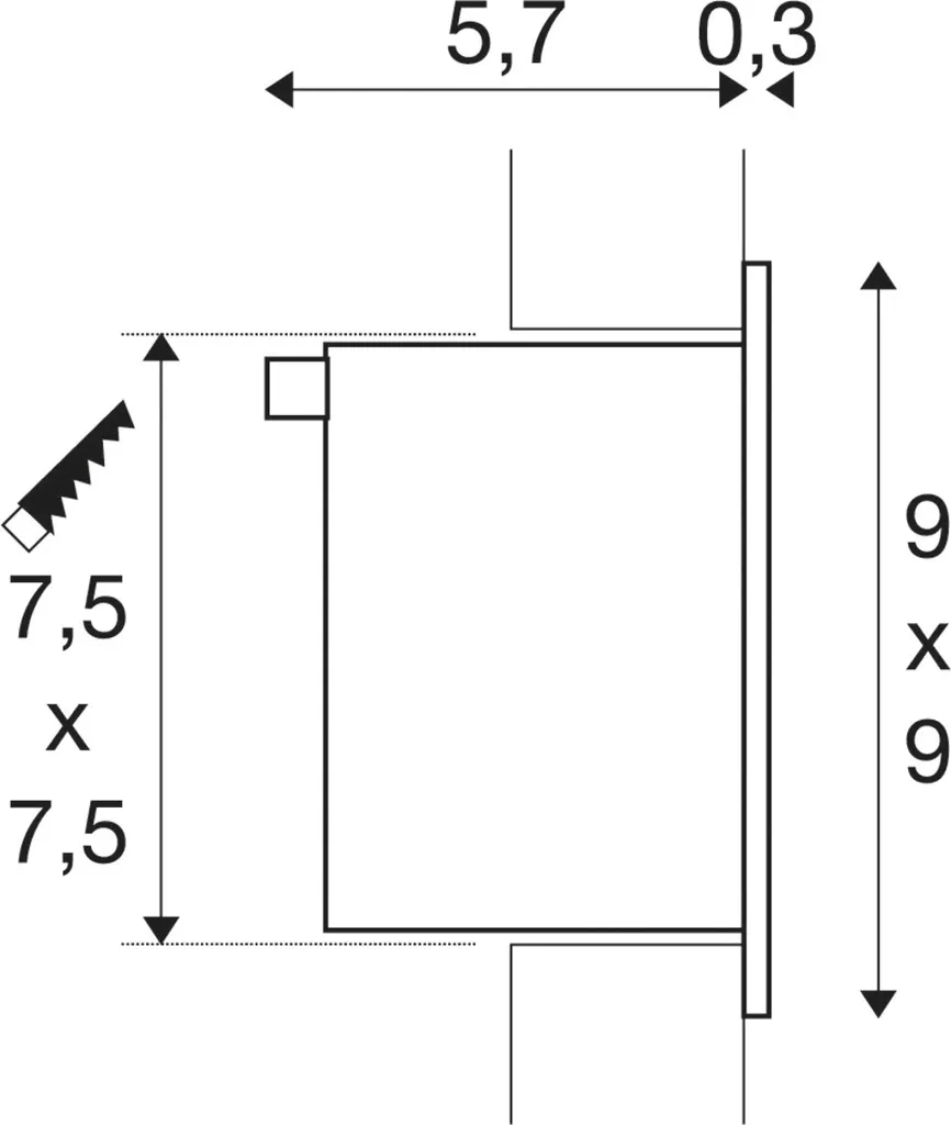 Luminaire LED 3000K Frame Basic - Éclairage Mural Faible Profondeur