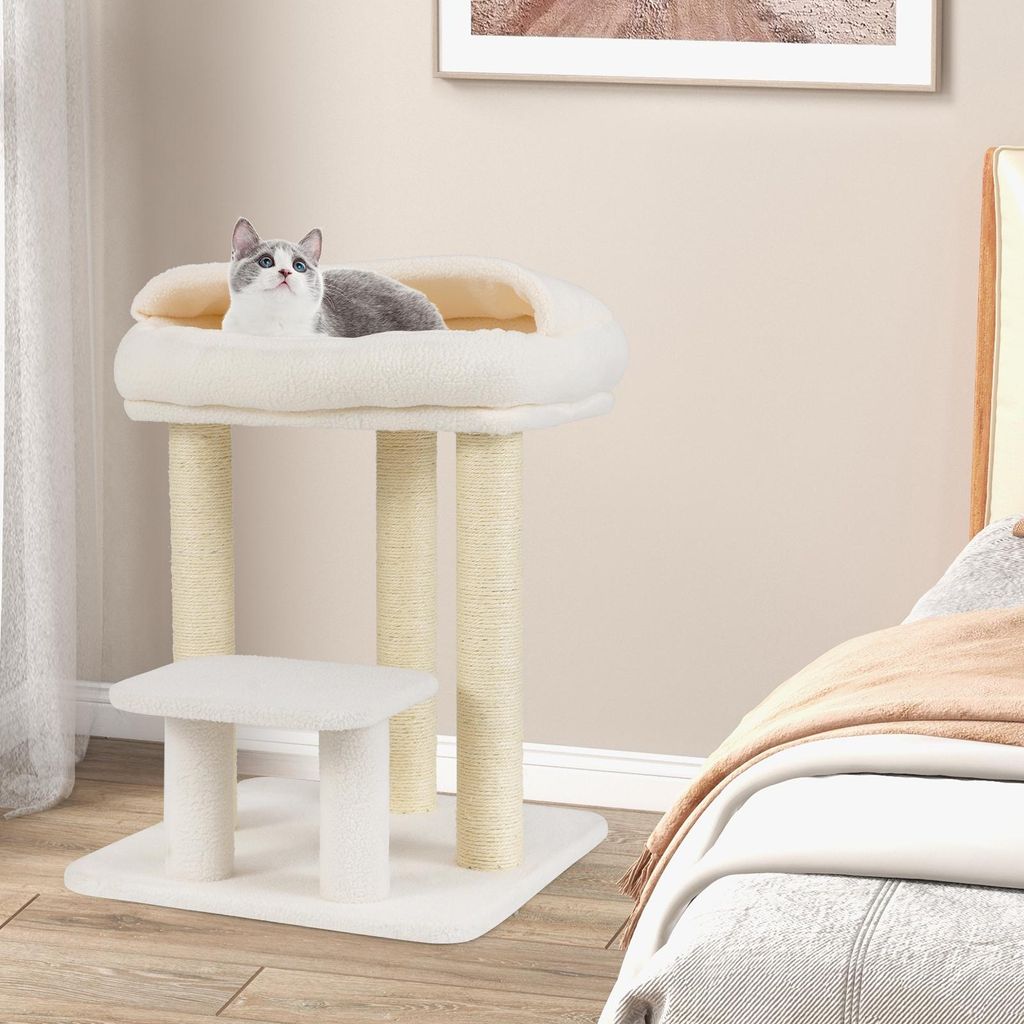 COSTWAY 61 cm tiragraffi piccolo, albero per gatti con Immagine del prodotto 