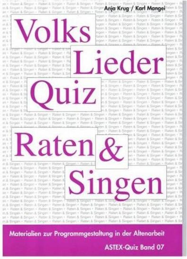 Volksliederquiz - Raten und Singen / Volksliederquiz - Raten und Singen Band 1