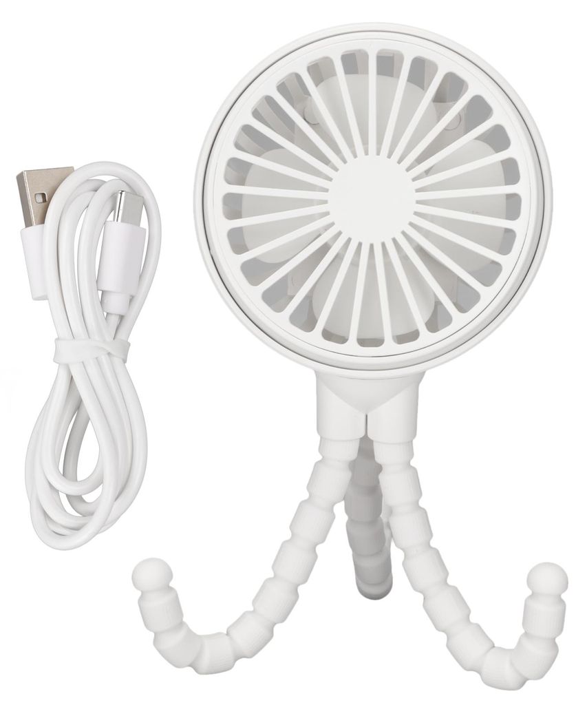 Mini přenosný ventilátor, 3 rychlosti, otočný o 360°, Obrázek produktu 
