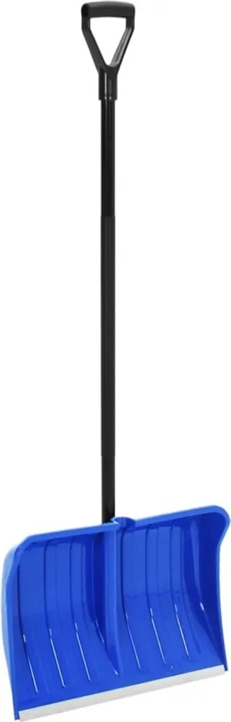 Pala da Neve in Metallo 147 cm | Bordo Alluminio e Manico Blu