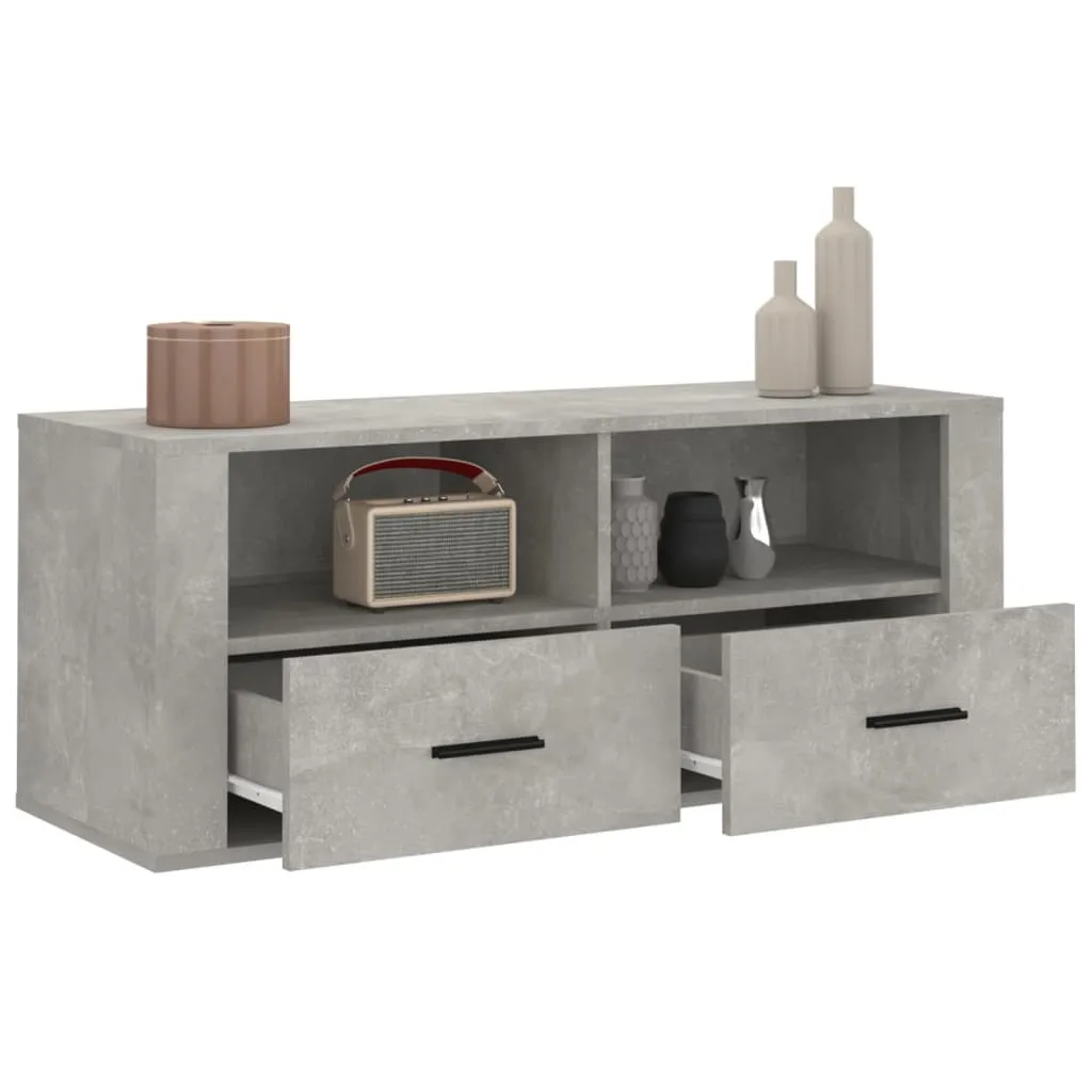Mobile TV durevole in cemento grigio 100x35x40 cm materiale a base di legno - Mobili TV Octo1525847 1pacco - 5