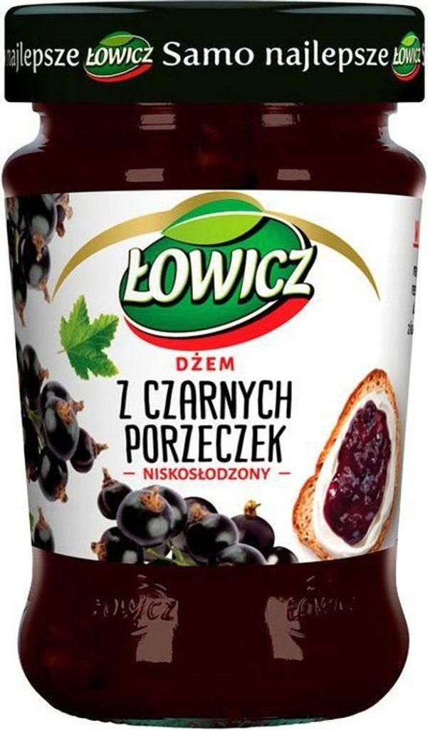 Łowicz Dżem z czarnych porzeczek o obniżonej zawartości Zdjęcie produktu 