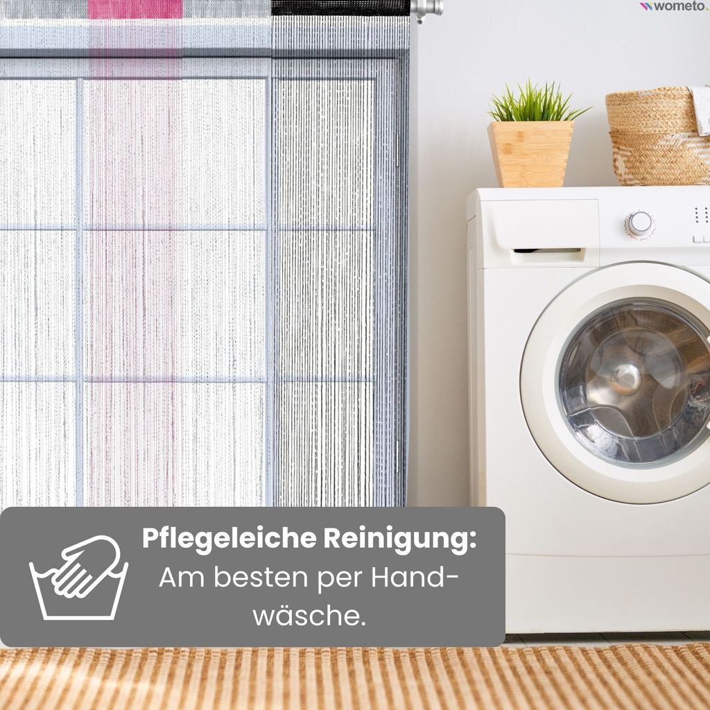 wometo Faden-Vorhang Glitzer-Vorhang 90x245 - silber-silber Produktbild 6