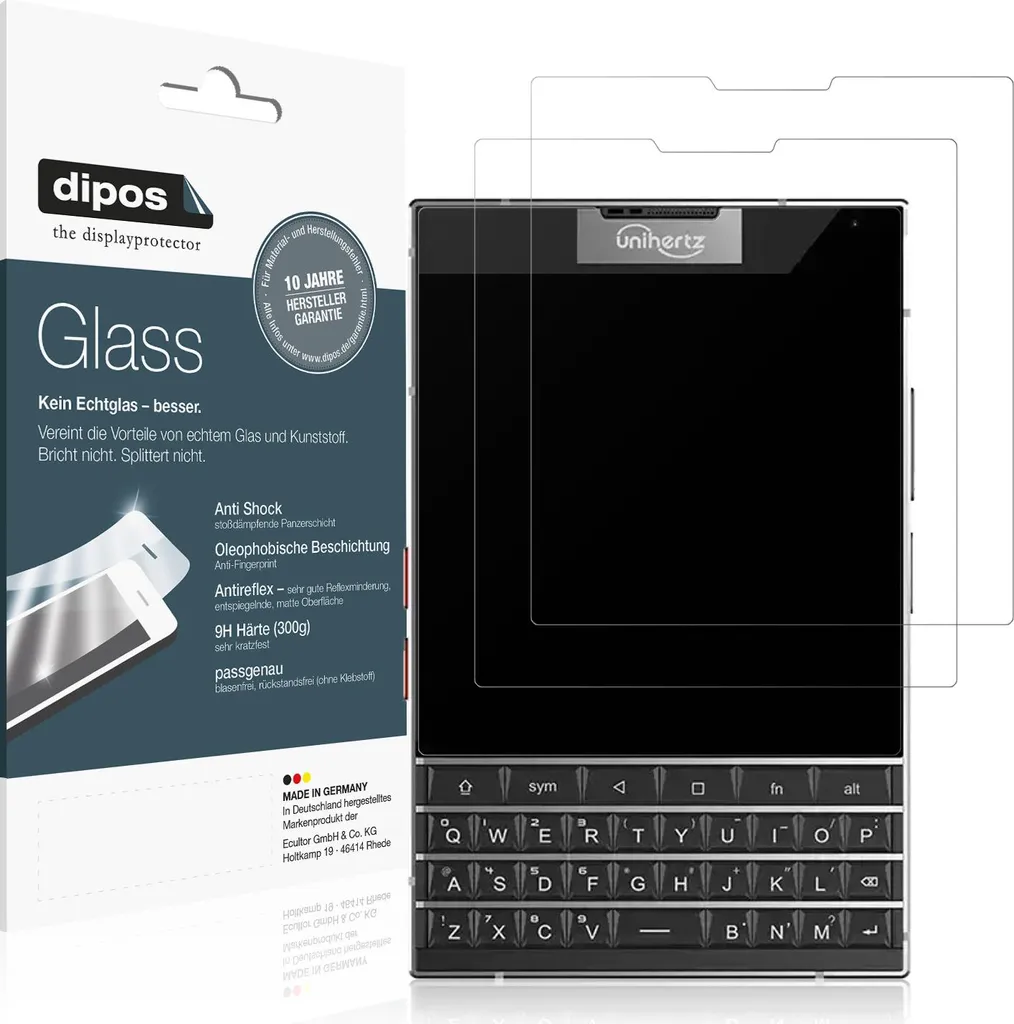 2x dipos Flex Glass per Unihertz Titan 2 - Vetro Opaco 9H