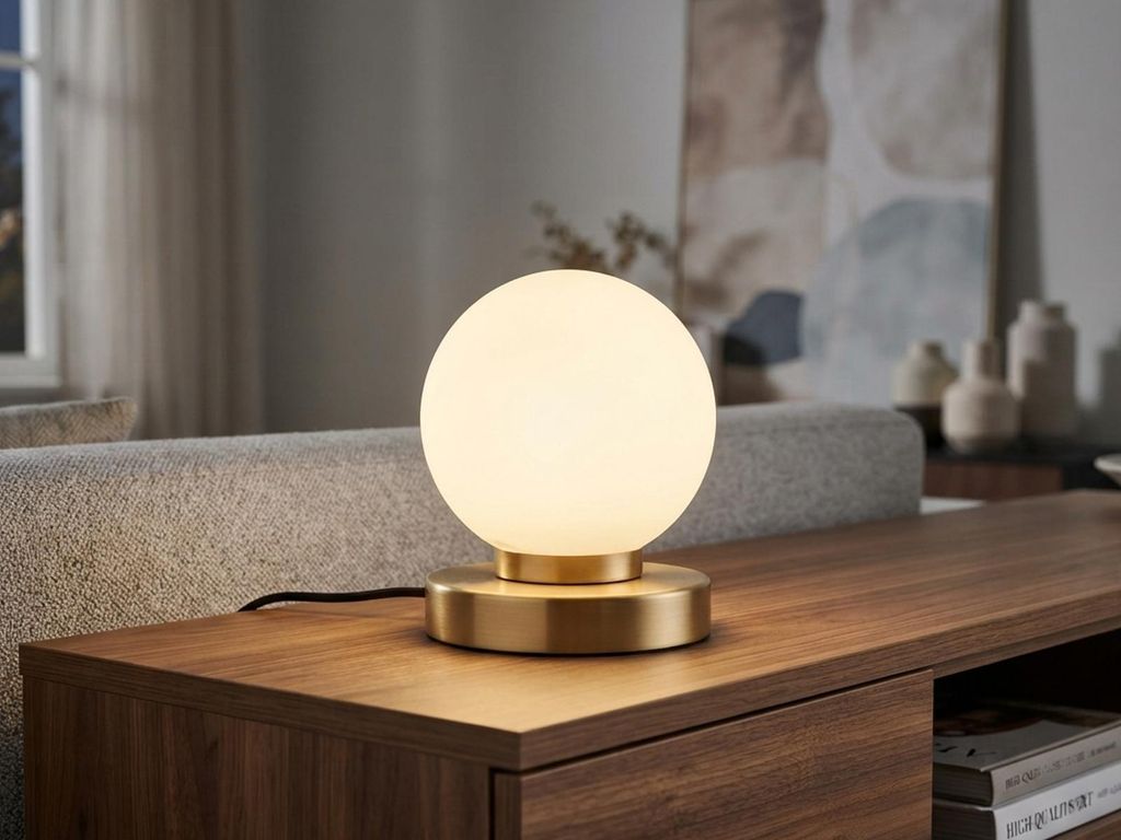Trio - Tischlampe PRINZ II - Gold - 12x12x15 cm Produktbild 