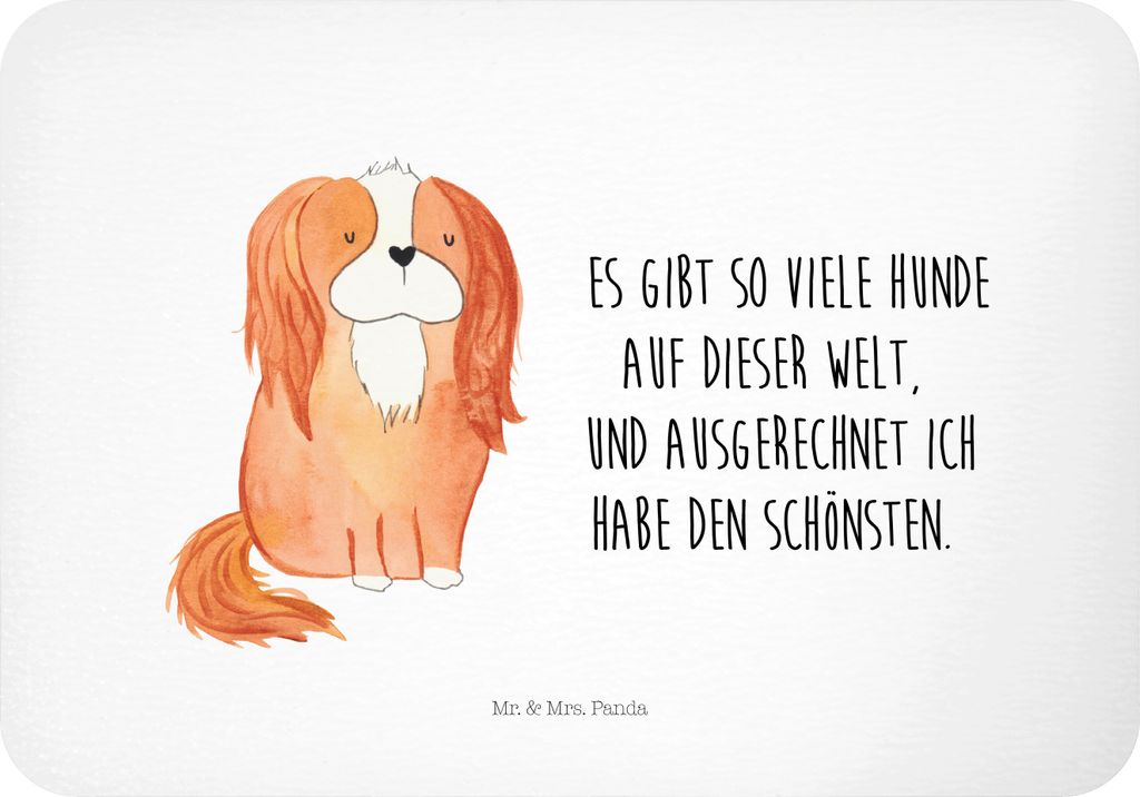 Mr. & Mrs. Panda magnet Hund Cavalier King Charles Spaniel - Weiß - Geschenk, Cockerspaniel, Sprüche, zettelhalter, Kühlschrankmagnet, Spruch, B...