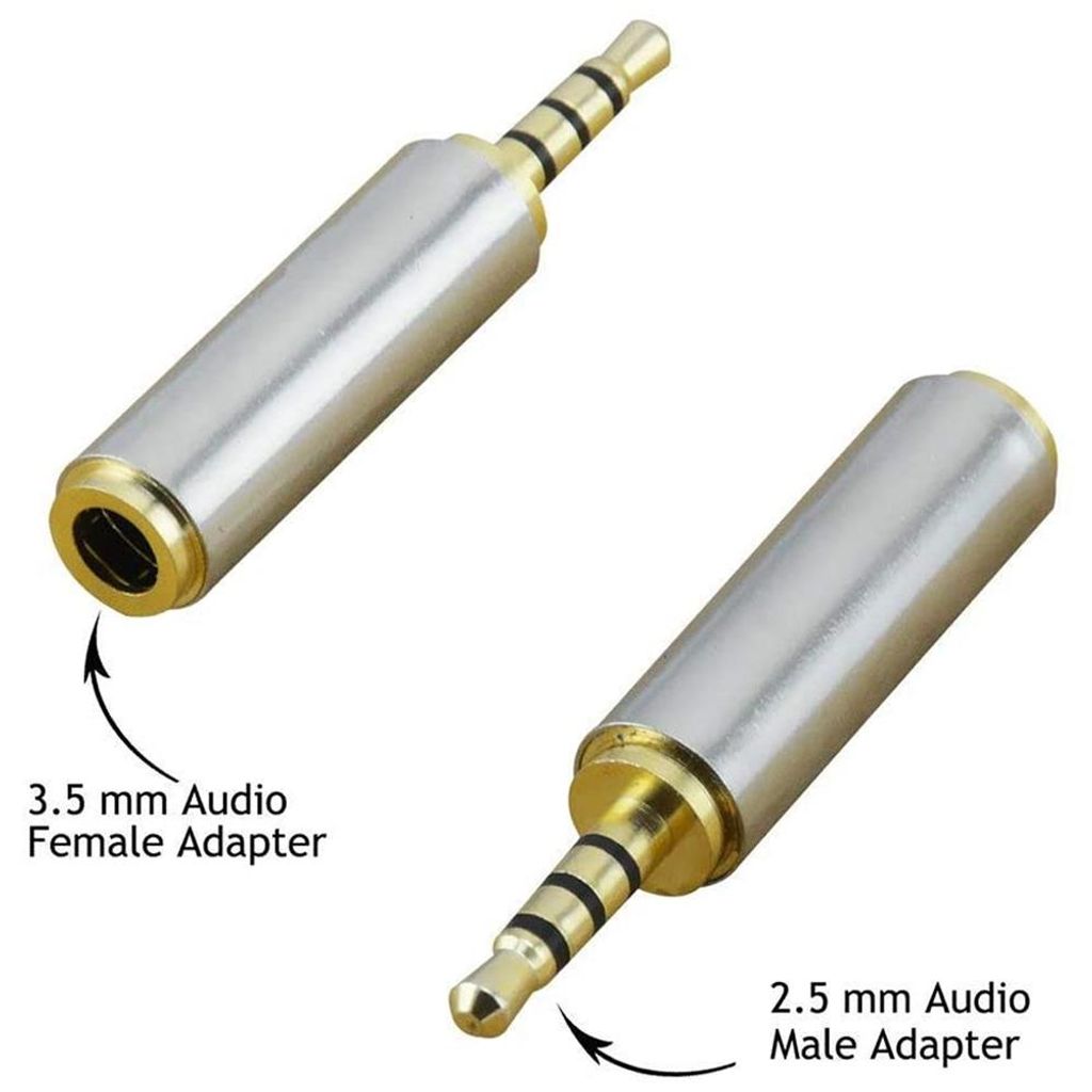 2,5 mm Klinkenstecker auf 3,5 mm Buchse Stecker Klinke Audio Stereo Adapter