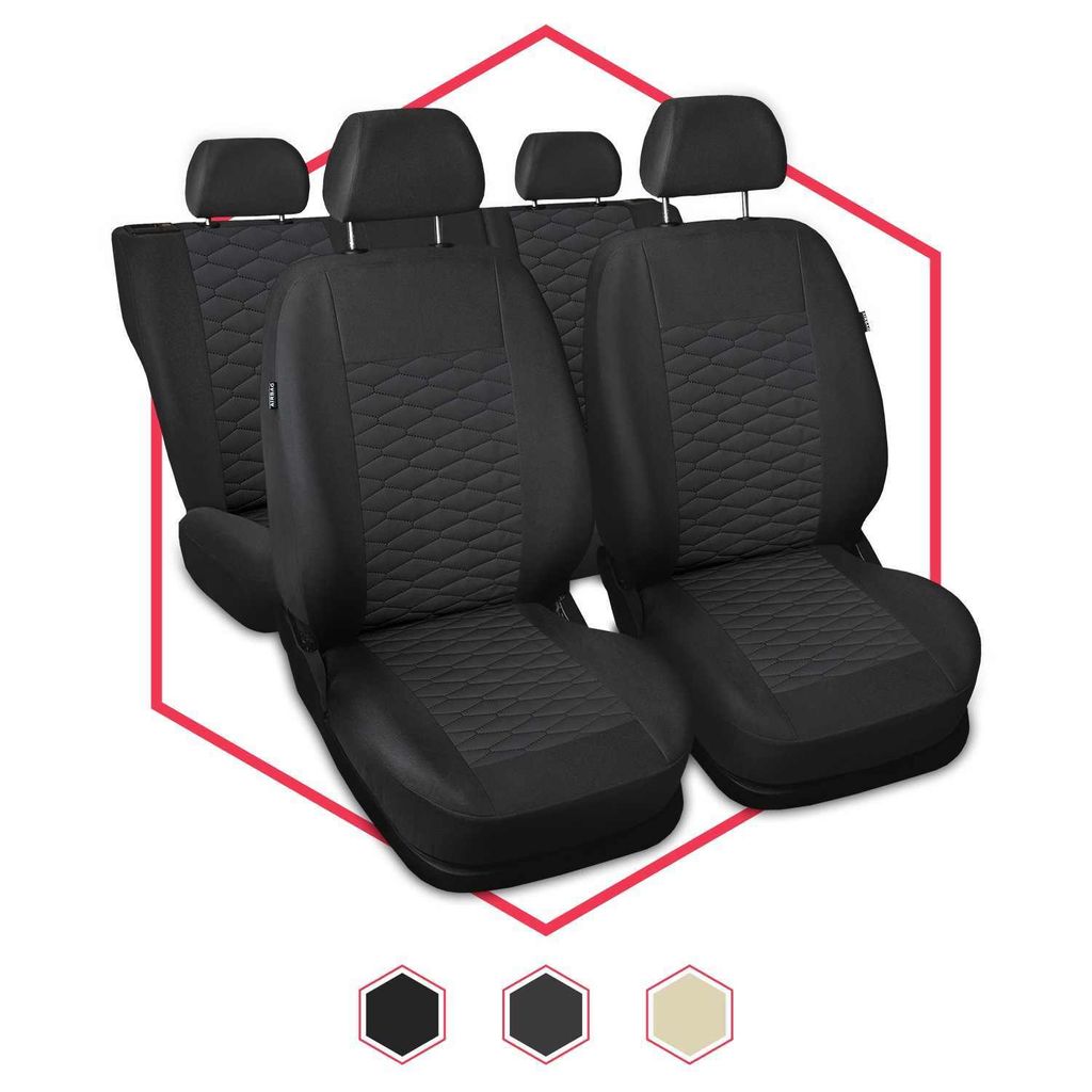 Autositzbezüge Universal Schonbezüge Sitzauflage PKW Auto für Dacia Lodgy Grau