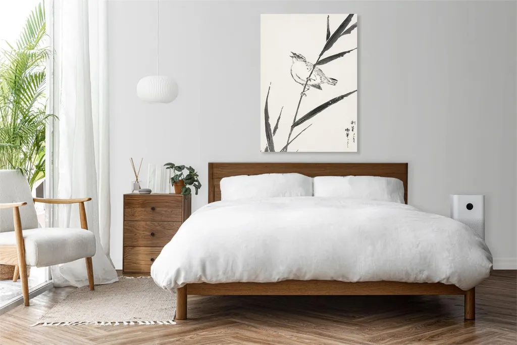 Offerta Quadro Giapponese Vintage 70x100 | Stampa Kashu Reed-Bunting - 3