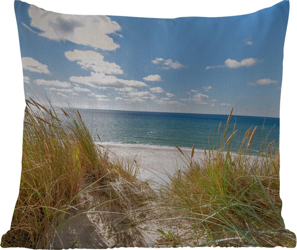 MuchoWow® Outdoor Kissen - Düne - Gras - Meer - Strand - Produktbild 