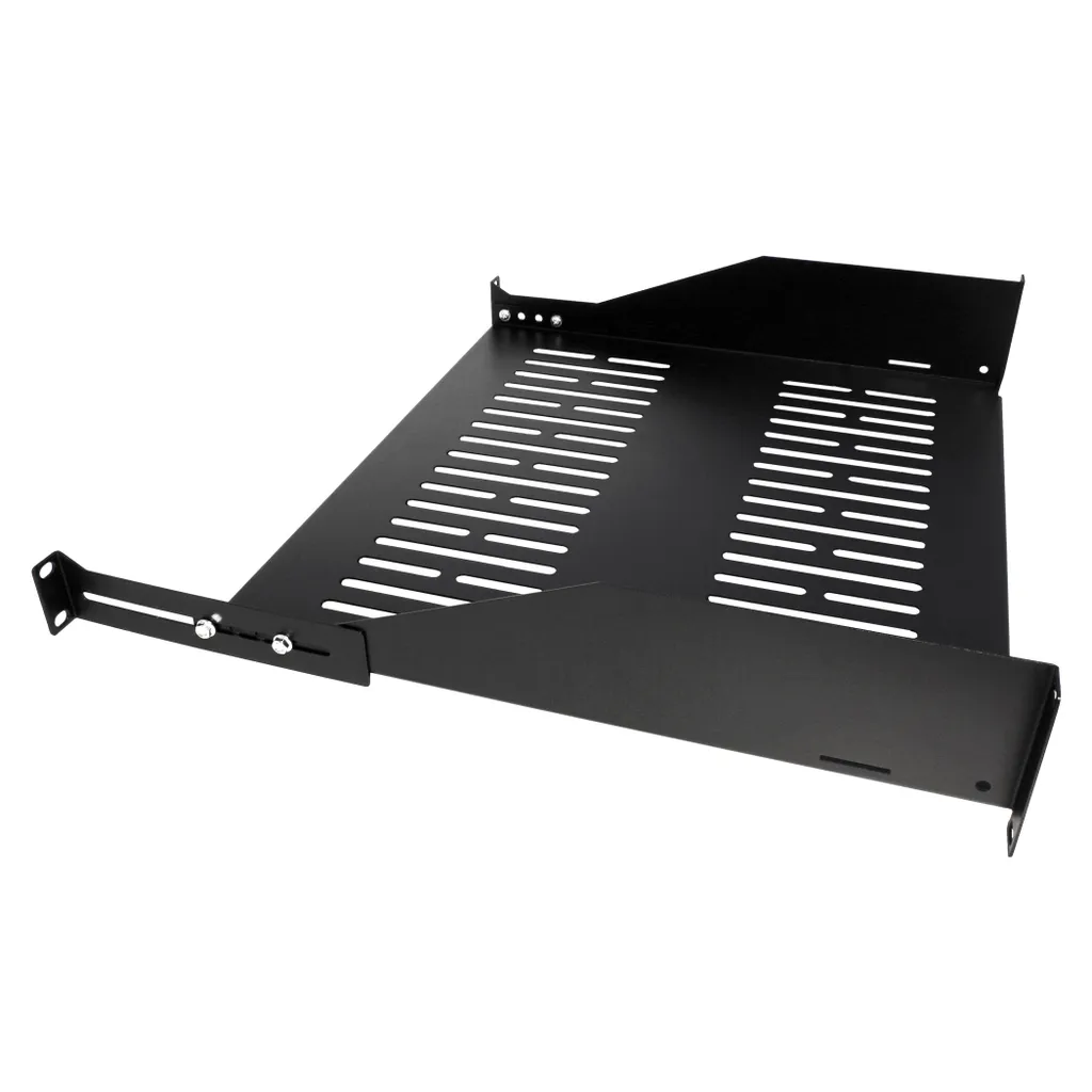 Étagère rackable 2U robuste charge 20kg profondeur 400mm VALUE noir 19" - 4