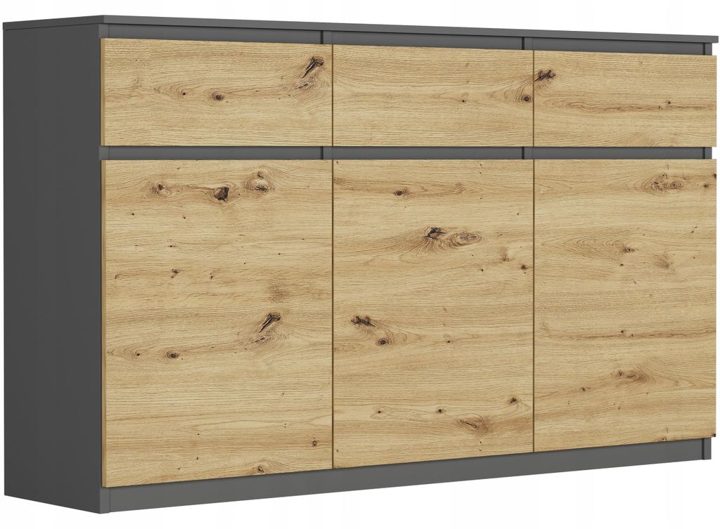 Komoda 120 cm 3 zásuvky 3 dveře skříňka FRAMIRE S-3 Obrázek produktu 