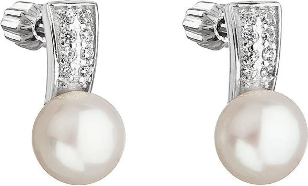 Pavona 21001.1 Orecchini Perla Bianca e Argento | Eleganza Italiana