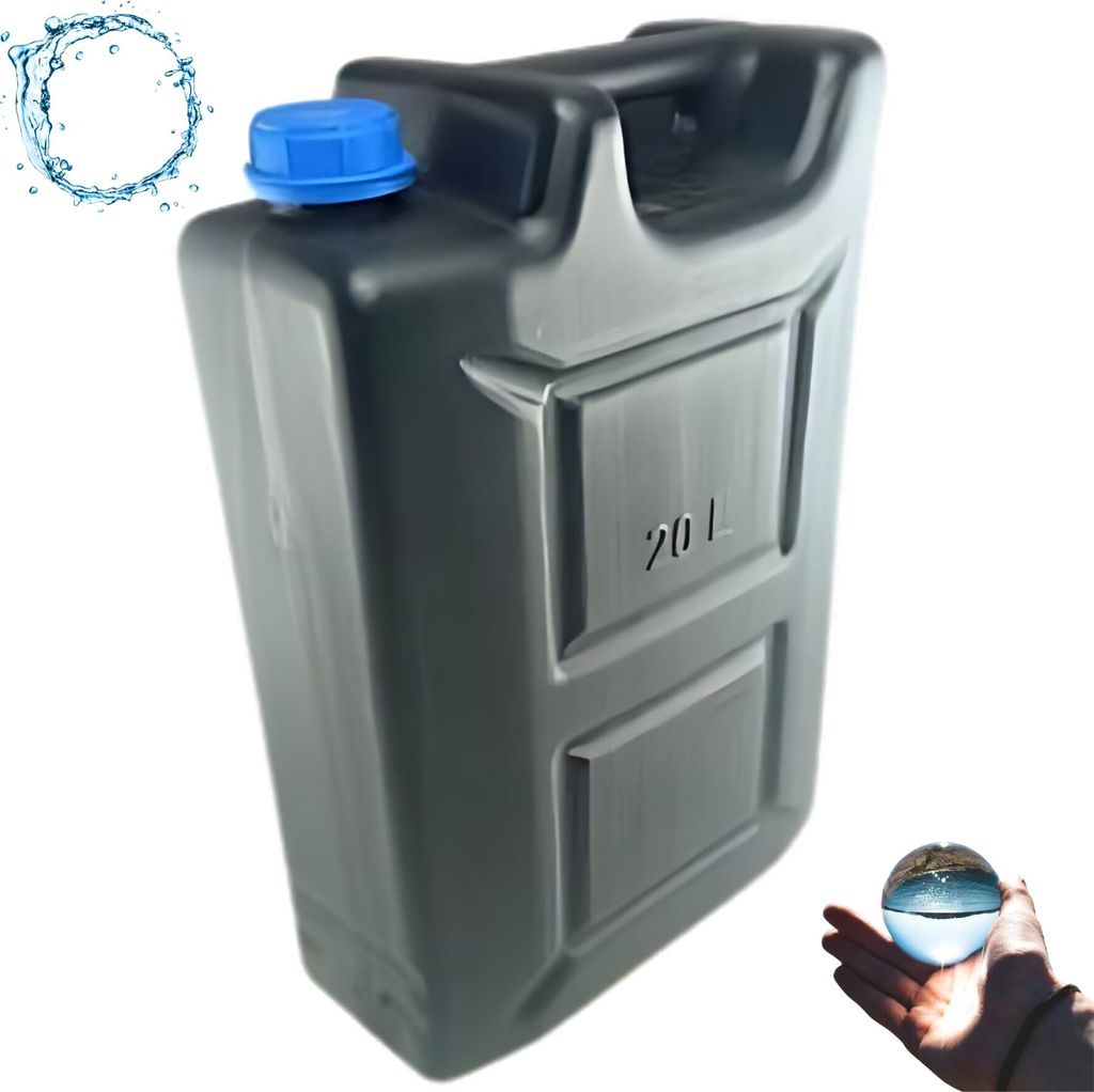 Anwicar Wasserkanister - Wasser Kanister 20l - Camping Wassertank - Schwarz