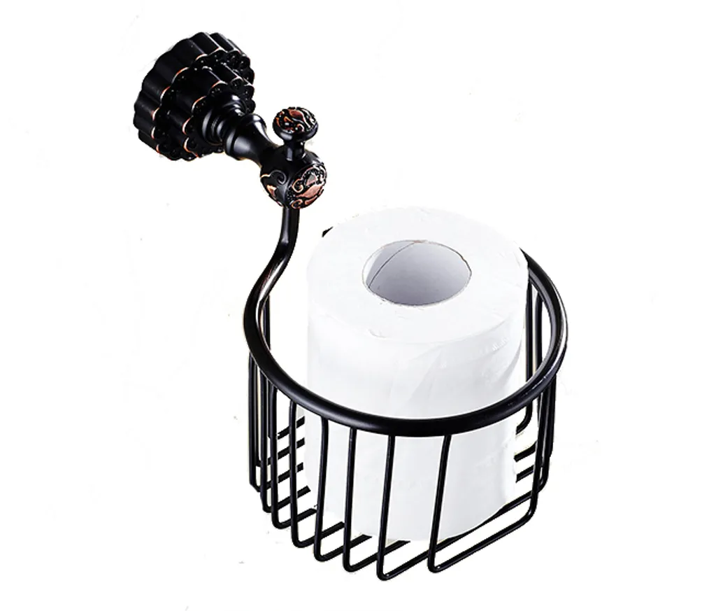 Porte-rouleau laiton noir anti-corrosion style rétro CECEA RETRO