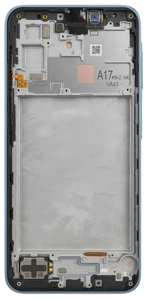 Écran LCD TFT Galaxy A17 4G Clappio avec châssis bleu clair complet