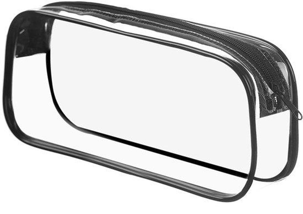 Transparant PVC Etui mit Schließe und Schreibtasche