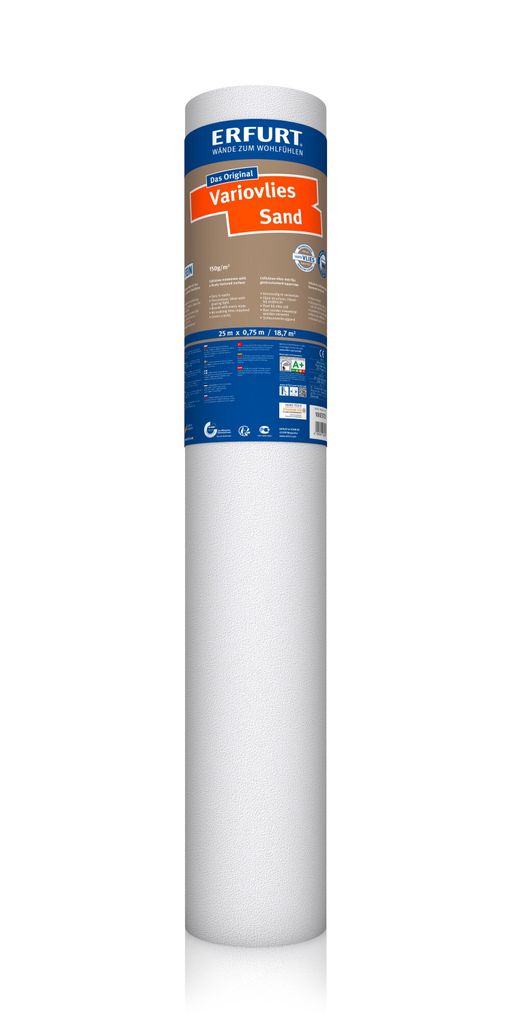 Erfurt Renoviervlies 1003703 Variovlies Sand 150 g/ m² 25 x Produktbild 