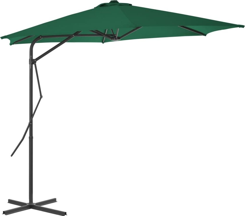 Maison Exclusive - Sonnenschirm mit Stahl-Mast 300 cm Grün