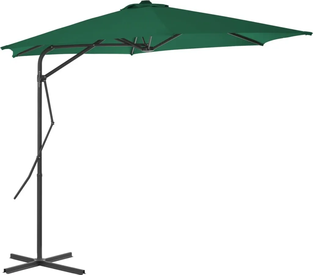 Maison Exclusive Ombrellone 300cm Verde | Top Outdoor Steel Pole