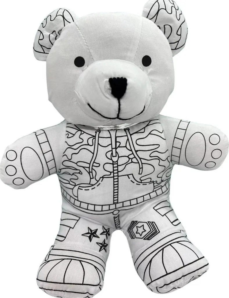 Ours en Peluche Créatif 24 cm : Fini l'Ennui avec ce Doudou à Peindre