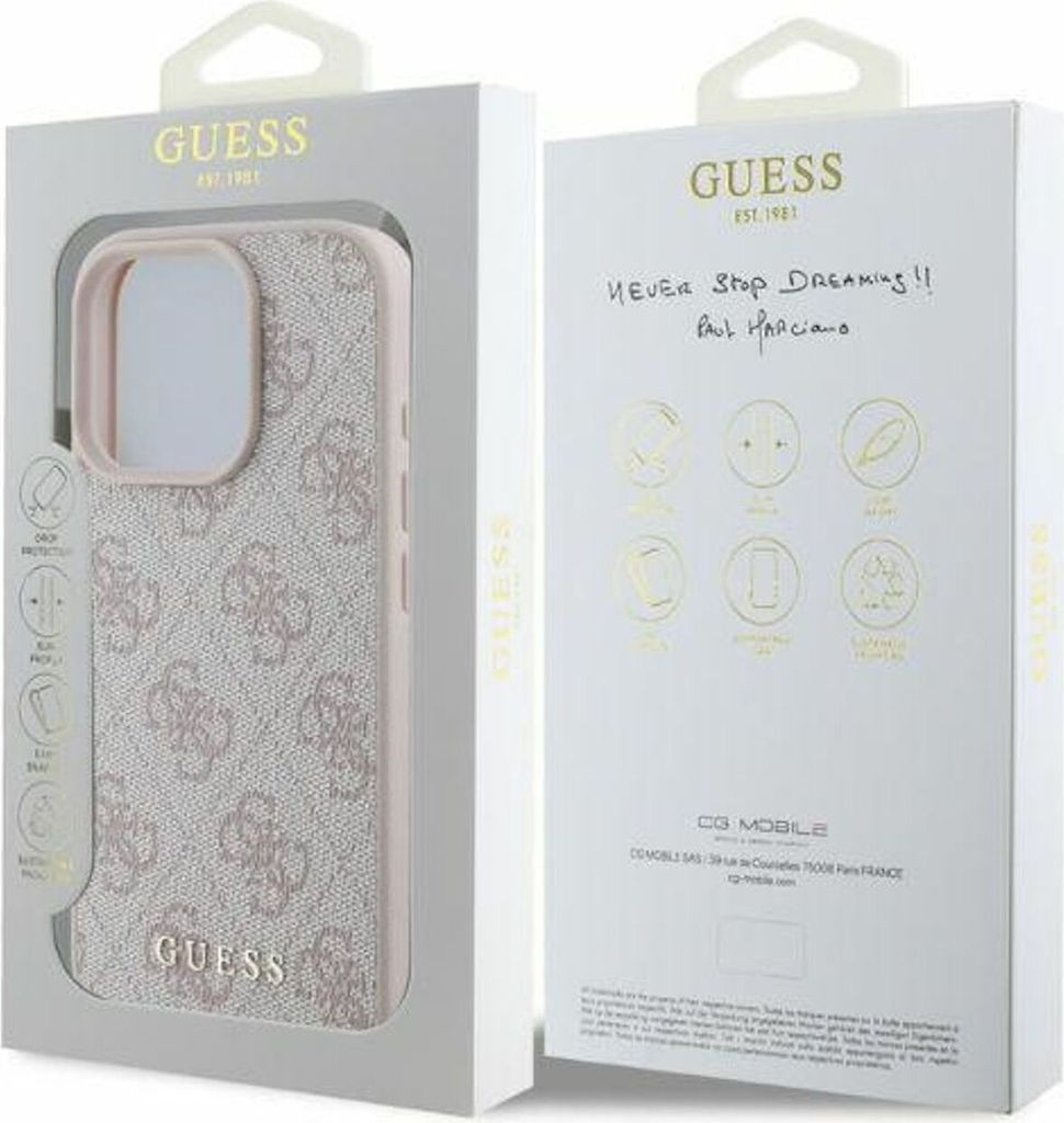 Guess Guhcp16Lg4Gfpi Iphone 16 Pro 6.3Różowy/Rosa Custodia Immagine del prodotto 
