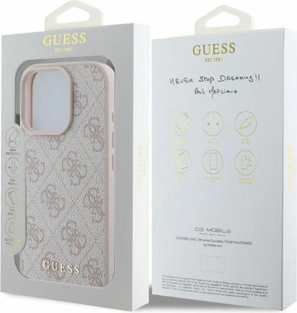 Guess Guhcp16Xg4Gfpi Iphone 16 Pro Max 6,9 Różowy/Rosa Custodia rigida 4G Classic - 4