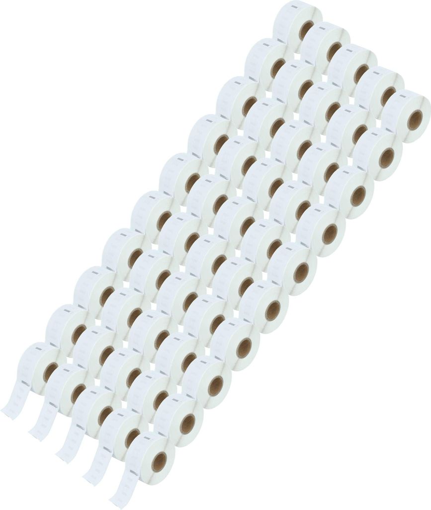 vhbw 50x Rolle 19mm x 51mm (220 Etiketten) kompatibel mit Dymo LabelWriter 450 Turbo, EL40, EL60 Turbo, SE300, 450, 400 Twin Turbo Drucker Weiß