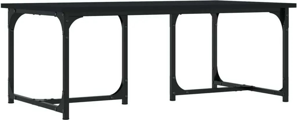 SYFAX™ Tavolino Salotto Nero 90x50x35 cm Multistrato - Robusto e Pratico