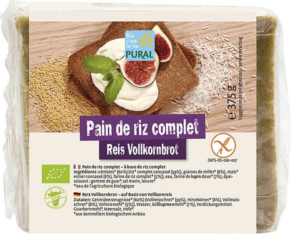 Pural Reis Vollkornbrot  375g Produktbild 