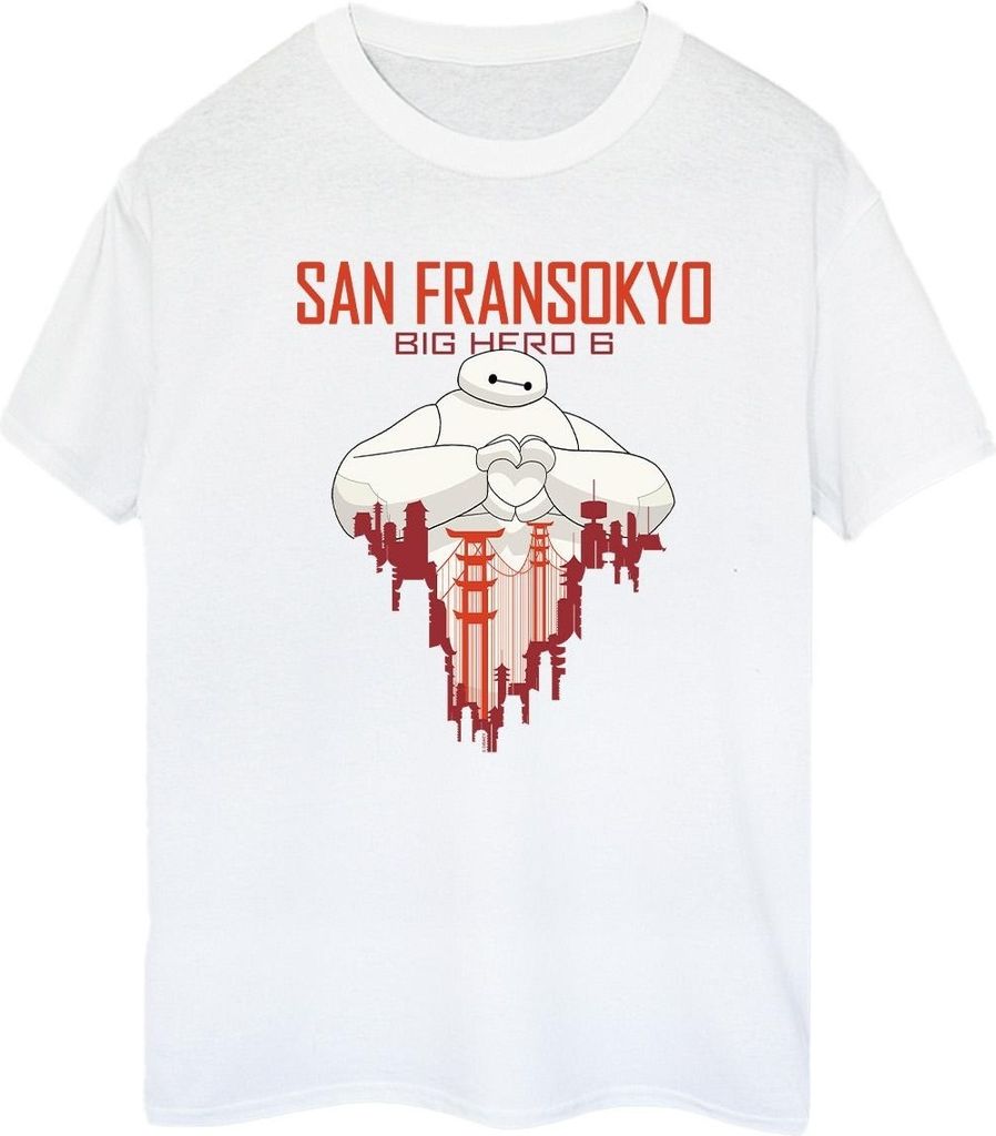 Disney - "Big Hero 6 San Fransokyo" T-Shirt für Damen BI15604 (XL) (Weiß)