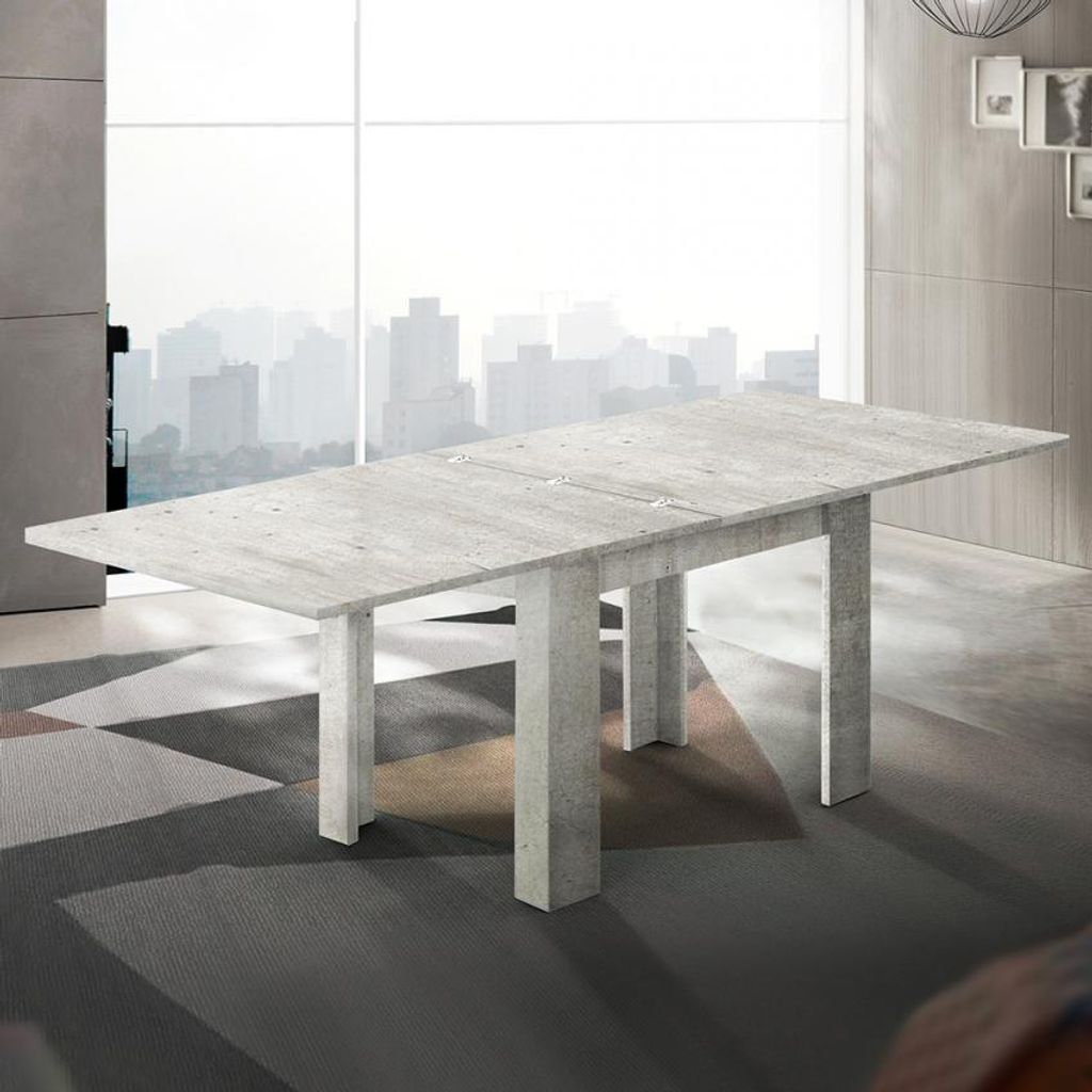 Ausziehbarer Design-Esstisch Jesi Style, 90-180x90cm