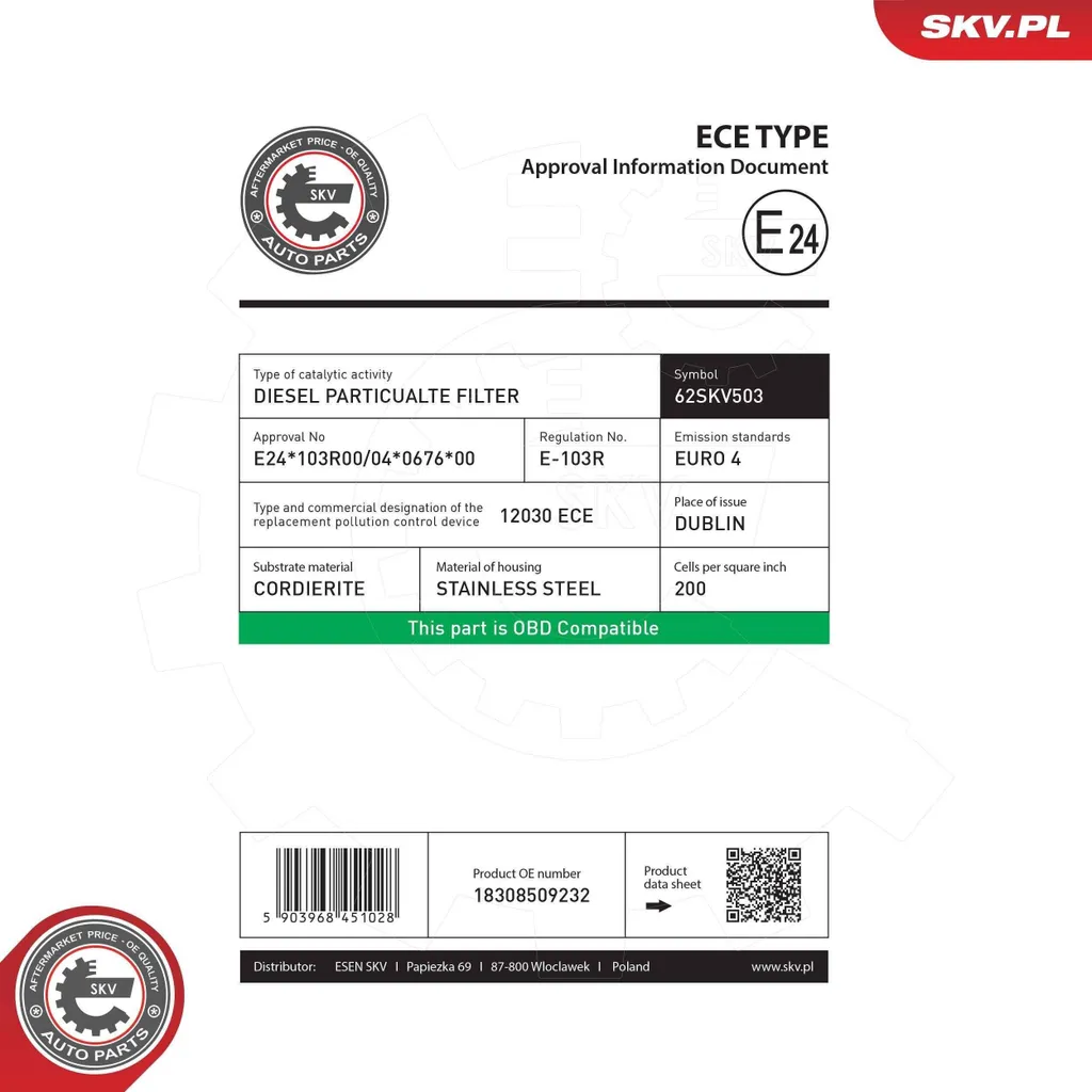 Filtre à Particules DPF pour BMW Série 1 E87 E81 et Série 3 E90 E91 E92 - 6