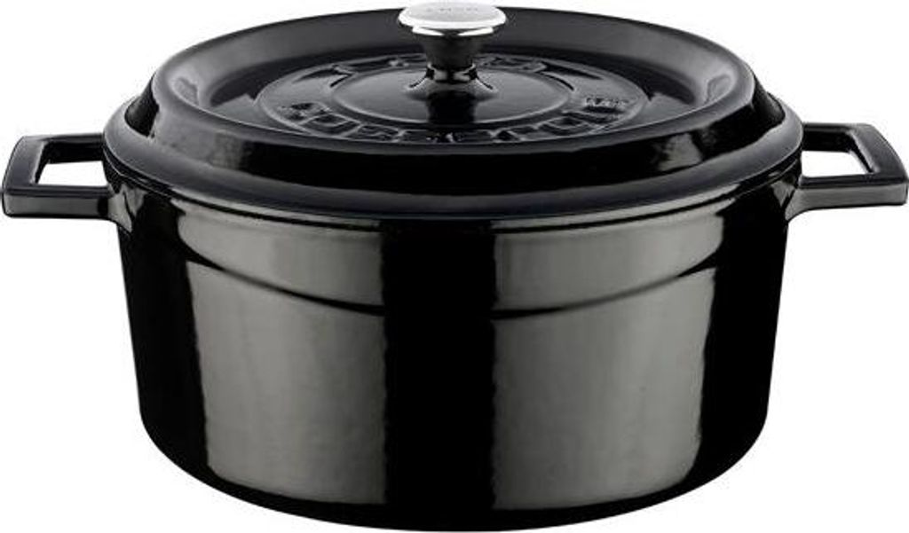 LAVA Casserole en métal Ø 24 cm 45 L Fonte Noir LVYTC24K2B Image du produit 