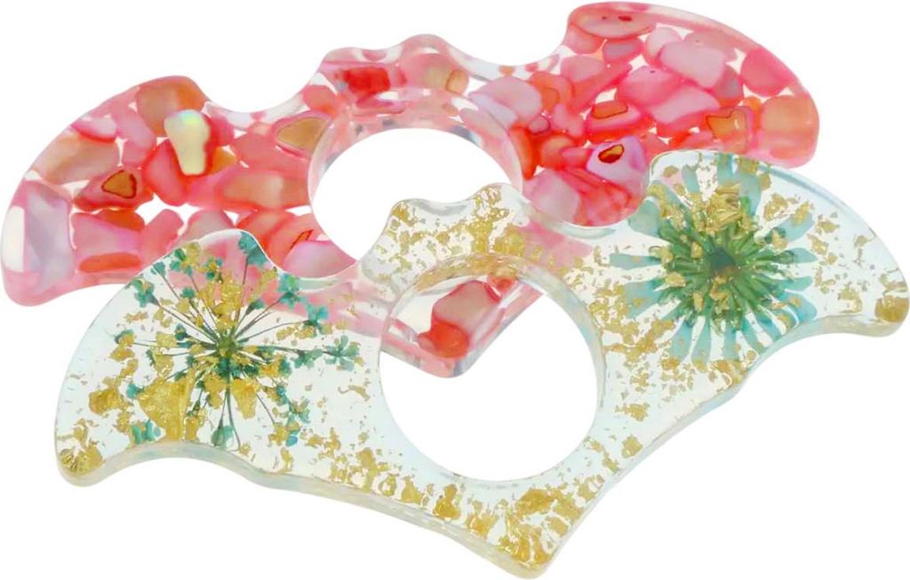 Buchseitenhalter aus Harz, getrocknete Blumen, 2 Stück,getrocknete Blume, transparent, gepresst, Blumen-Lesezeichen, niedlich Buch Zubehör Gesche...