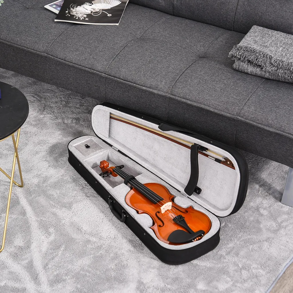 Violon 4/4 robuste anti-choc avec kit complet d'accessoires de maintenance