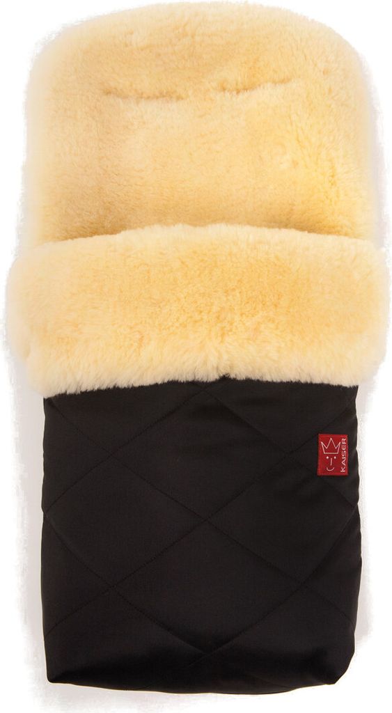 KAISER Lammfellfußsack Techno, schwarz