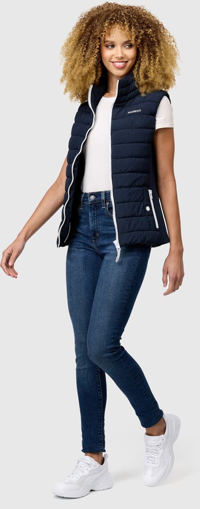 NSICBMNO Damen Steppweste Mit Sherpa-Fleece - Winter Bodywarmer Mit Taschen