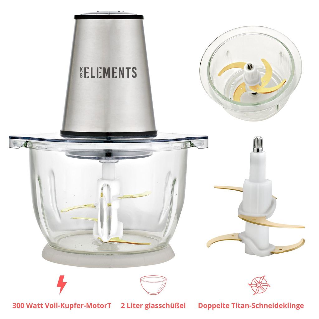 KB ELEMENTS Elektrische Zerkleinerer - 300 Watt voll Kupfer Produktbild 